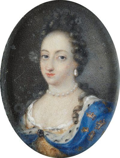 Retrato en miniatura de la Reina Ulrika Eleonora la Mayor, Reina de Suecia 1680-1693 de Unbekannt Unbekannt